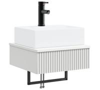 vidaXL Lavabo de pared, blanco, 40 x 41 x 39 cm, material de madera
