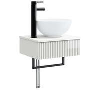 vidaXL Lavabo de pared, blanco brillante, 40 x 35 x 39 cm