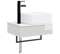 vidaXL Lavabo de pared, blanco brillante, 53 x 35 x 39 cm