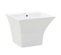 vidaXL Lavabo de pared de cerámica blanco 500x450x410 mm