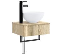 vidaXL Lavabo de pared, estilo Sonoma, 40 x 35 x 39 cm