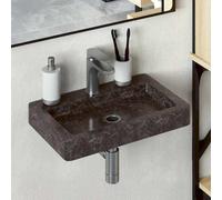 vidaXL Lavabo de pared mármol crema 38x24x6,5 cm