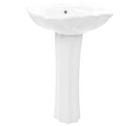 vidaXL Lavabo de pie de cerámica blanco 580x510x200 mm