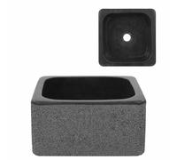 vidaXL Lavabo de piedra de río negro 30x30x15 cm