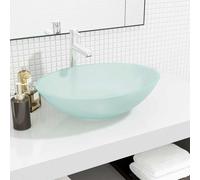 vidaXL Lavabo de vidrio esmerilado 50x37x14 cm