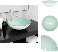vidaXL Lavabo de vidrio templado, 42x14 cm, blanco - Lavabo para baño