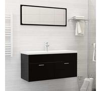 vidaXL Lavabo Empotrado con Grifo Lavamanos para Baño Aseo Cerámica Blanco 101 x 39 x 18 cm