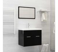 vidaXL Lavabo empotrado con grifo cerámica blanco 61x39x18 cm