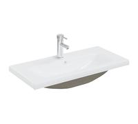 vidaXL Lavabo Empotrado con Grifo Cerámica Blanco Cuarto de Baño Dimensiones 42 x 39 x 18 cm, 61 x 39 x 18 cm, 81 x 39 x 18 cm y mas
