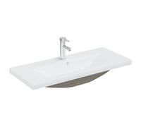 vidaXL Lavabo Empotrado con Grifo Cerámica Blanco Cuarto de Baño Dimensiones 42 x 39 x 18 cm, 61 x 39 x 18 cm, 81 x 39 x 18 cm y mas