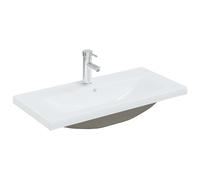 vidaXL Lavabo Empotrado con Grifo Cerámica Blanco Cuarto de Baño Dimensiones 42 x 39 x 18 cm, 61 x 39 x 18 cm, 81 x 39 x 18 cm y mas