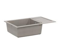 vidaXL Lavabo Gris 780 x 500 mm 80% Cuarzo y 20% Resina