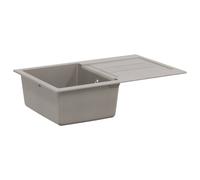 vidaXL Lavabo Gris 780 x 500 mm 80% Cuarzo y 20% Resina