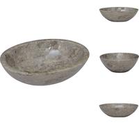vidaXL Lavabo gris de 53x40x15 cm, de mármol - Lavabo para baño