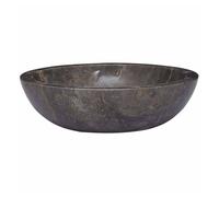 vidaXL Lavabo Lavamanos Ø40x12 cm Mármol gris elegante