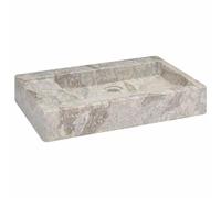vidaXL Lavabo gris mármol 58x39x10 cm