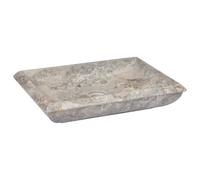 vidaXL Lavabo Lavamanos Inodoro Aseo Cuarto de Baño Cuenca Fregadero Casa Hogar Muebles Mobiliario Decoración Elegante Gris Mármol 50x35x10 cm