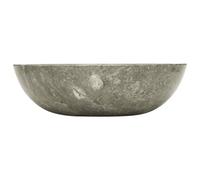 vidaXL Lavabo Lavamanos Ø40x12 cm Mármol gris elegante