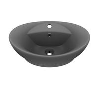 vidaXL Lavabo Lujoso con Rebosadero Cerámica 58,5x39 cm Tocador Color matte white, matte light blue, matte dark blue y mas