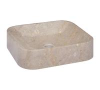 vidaXL Lavabo Mármol 40x40x10 cm Lavamanos Inodoro Baño Cuenca Fregadero Color Gris, Negro, Crema y mas