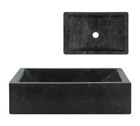 vidaXL Lavabo Mármol Brillo Piedra Natural 45x30x12 cm Pila Baño Aseo Color Crema, Gris, Negro y mas