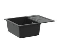 vidaXL Lavabo Negro 620 x 500 mm 80% Cuarzo y 20% Resina