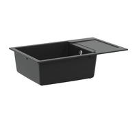 vidaXL Lavabo Negro 780 x 500 mm 80% Cuarzo y 20% Resina