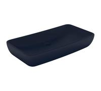 vidaXL Lavabo rectangular de lujo cerámica azul oscuro mate 71x38 cm