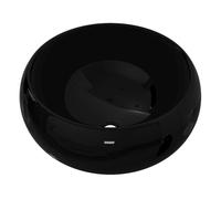 vidaXL Lavabo redondo de cerámica 40x15 cm Negro