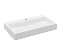 vidaXL Lavabo Resina Mineral/Mármol Blanco Sanitario Baño Grifo Dimensiones 59.3 x 35.1 x 10.7 cm, 50 x 38 x 13 cm, 60 x 38 x 11 cm y mas
