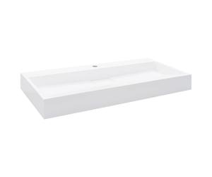 vidaXL Lavabo Resina Mineral/Mármol Blanco Sanitario Baño Grifo Dimensiones 59.3 x 35.1 x 10.7 cm, 50 x 38 x 13 cm, 60 x 38 x 11 cm y mas