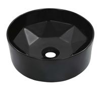 vidaXL Lavabo Sanitario Baño Servicio Fregadero Piezas de Fontanería Bricolaje Instalación Decoración Aseo Grifería Casa 36x14 cm Cerámica Negro
