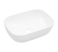 vidaXL Lavabo Sanitario Baño Servicio Fregadero Piezas de Fontanería Bricolaje Instalación Decoración Aseo Grifería Casa 45,5x32x13 cm Cerámica Blanco