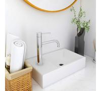 vidaXL Lavabo SMC blanco 400x220x90 mm