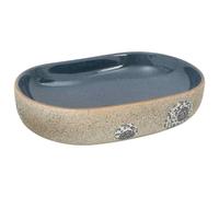 vidaXL Lavabo sobre encimera ovalado de cerámica 59x40x14 cm azul oscuro