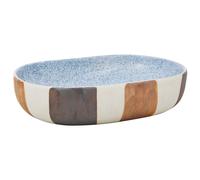 vidaXL Lavabo sobre encimera ovalado cerámica 59x40x14 cm Multicolor