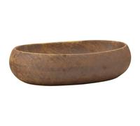 vidaXL Lavabo sobre encimera ovalado cerámica marrón 59x40x15 cm