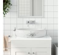 vidaXL Lavabo sobre Encimera Ovalado Lavamanos de Baño Tocador Cerámica Color Blanco, Gris, Azul y marrón y mas