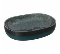 vidaXL Lavabo sobre encimera ovalado Cerámica 59x40x14 cm Turquesa