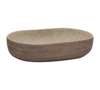 vidaXL Lavabo sobre Encimera Ovalado Lavamanos de Baño Cerámica Arena Color Gris y negro, Morado, Azul oscuro y mas