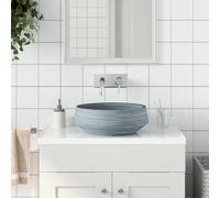 vidaXL Lavabo sobre encimera redondo cerámica gris Φ41x14 cm