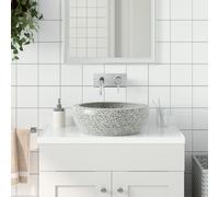 vidaXL Lavabo sobre encimera redondo cerámica gris Φ41x14 cm