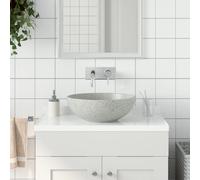 vidaXL Lavabo sobre encimera redondo cerámica gris Φ41x14 cm