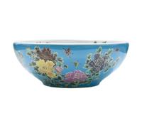 vidaXL Lavabo sobre encimera redondo cerámica multicolor Φ41x14 cm
