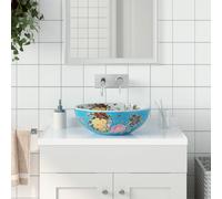 vidaXL Lavabo sobre encimera redondo – Cerámica multicolor Φ41x14 cm