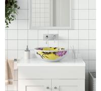 vidaXL Lavabo sobre encimera redondo cerámica multicolor Φ41x14 cm