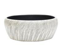 vidaXL Lavabo sobre encimera redondo Φ41x14 cm Cerámica Negro y gris