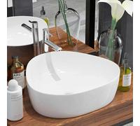 vidaXL Lavabo triangular de cerámica blanco 50,5x41x12 cm