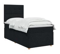 VidaXL LED Boxspringbed pone Matras Zwart 90 x 190 cm Stof