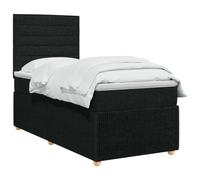 VidaXL LED Boxspringbed pone Matras Zwart 90 x 190 cm Stof